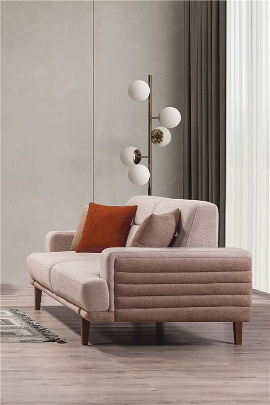 Eymense Linda Modern Koltuk Takımı 3+1 Krem