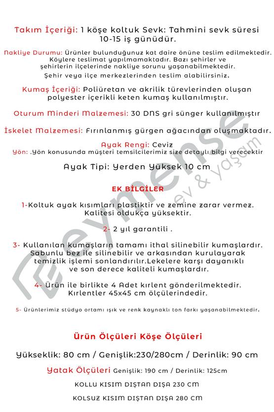 Eymense Loft Köşe Koltuk Takımı Antrasit