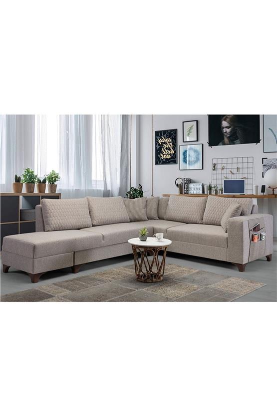 Eymense Loft Köşe Koltuk Takımı Krem