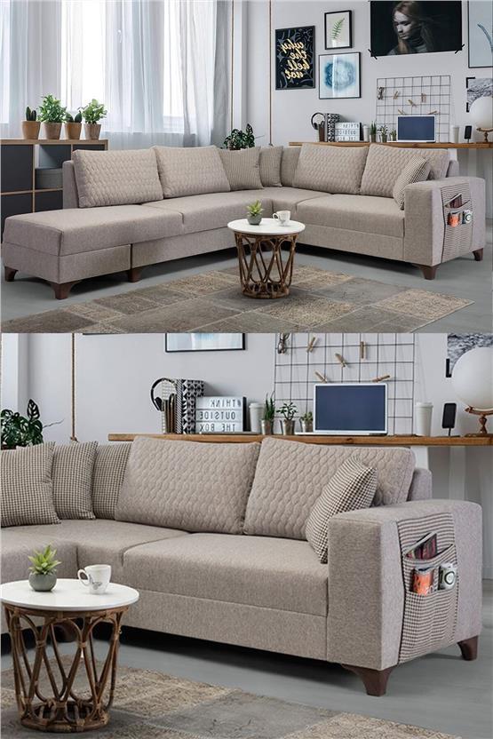 Eymense Loft Köşe Koltuk Takımı Krem