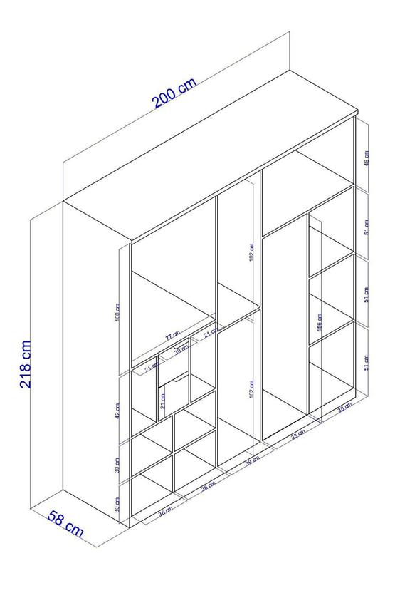 Eymense Luna 200lük Gardırop Bej