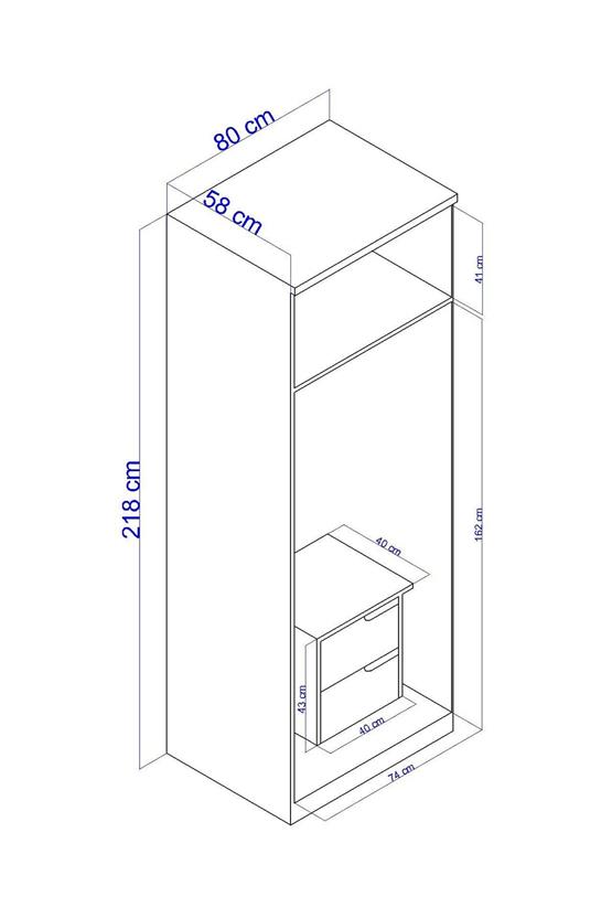 Eymense Luna 80lik Gardırop Bej