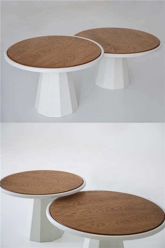 Eymense Luna İkili Orta Sehpa Seti Meşe