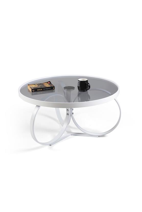 Eymense Marry Beyaz Orta Sehpa Beyaz