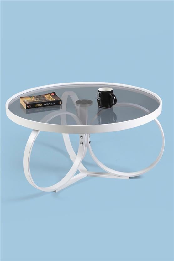 Eymense Marry Beyaz Orta Sehpa Beyaz