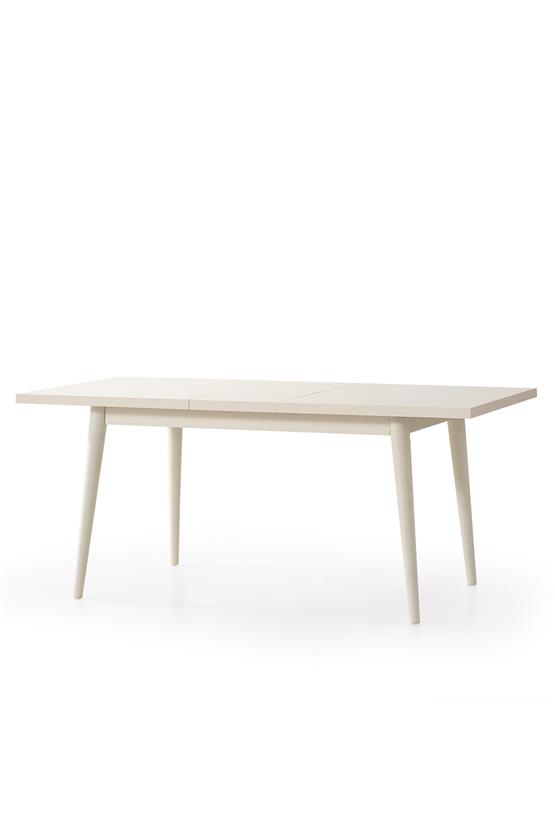 Eymense Masal Modern 4 Sandalyeli Açılır Masalı Yemek Masası Takımı Krem