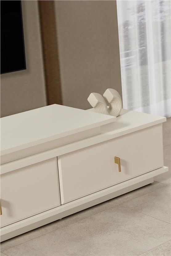 Eymense Masal Modern Tv Ünitesi Seti Krem