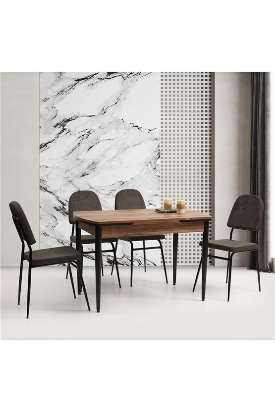 Eymense Menekşe 4 Sandalyeli Mutfak Masa Takımı