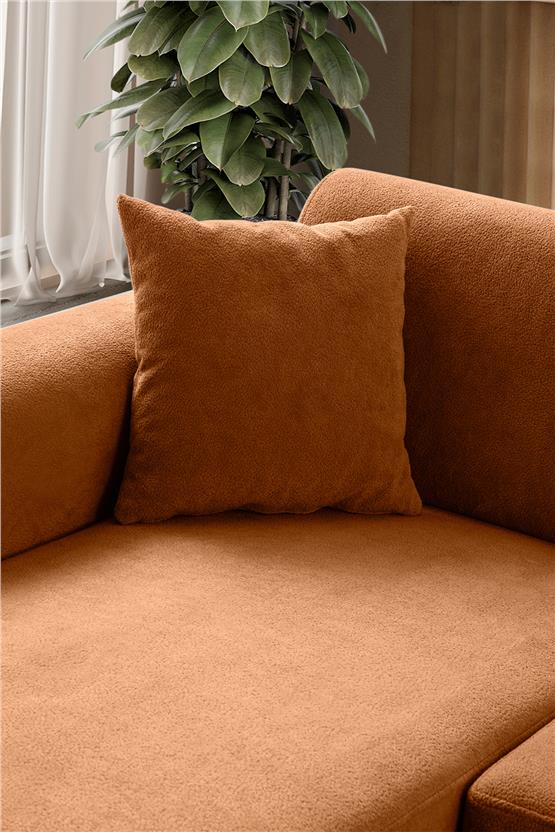 Eymense Mocha Plus Sırt Mekanizmalı Köşe Koltuk Turuncu Sol Köşe