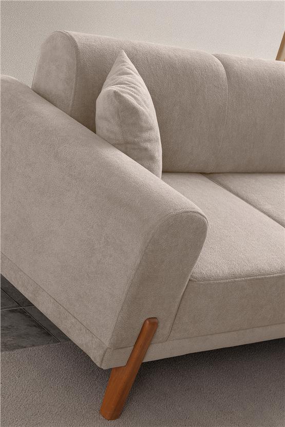 Eymense Mocha Plus Sırt Mekanizmalı Köşe Koltuk Sütlü Kahve Sağ Köşe