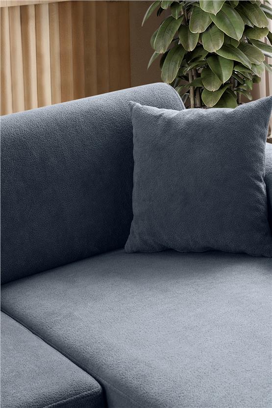 Eymense Mocha Plus Sırt Mekanizmalı Köşe Koltuk Mavi Sağ Köşe