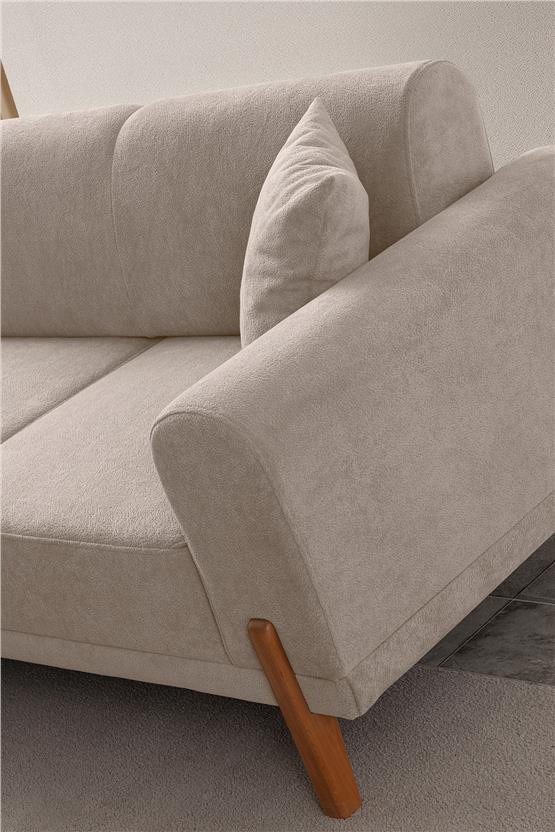 Eymense Mocha Plus Sırt Mekanizmalı Köşe Koltuk Sütlü Kahve Sol Köşe