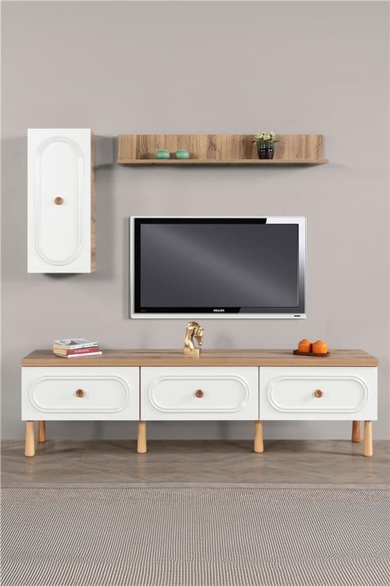 Eymense Modena Tv Ünitesi Seti Krem
