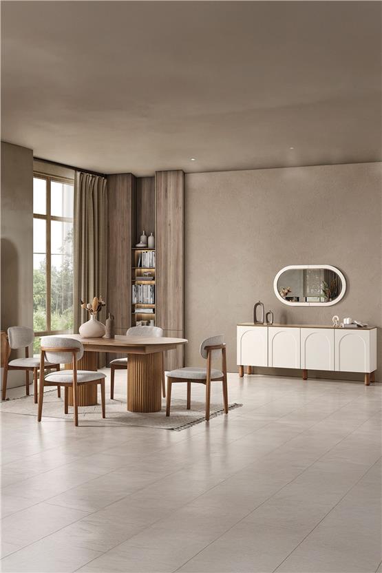 Eymense Modi Bohem 4 Sandalyeli Yemek Odası Takımı Ceviz