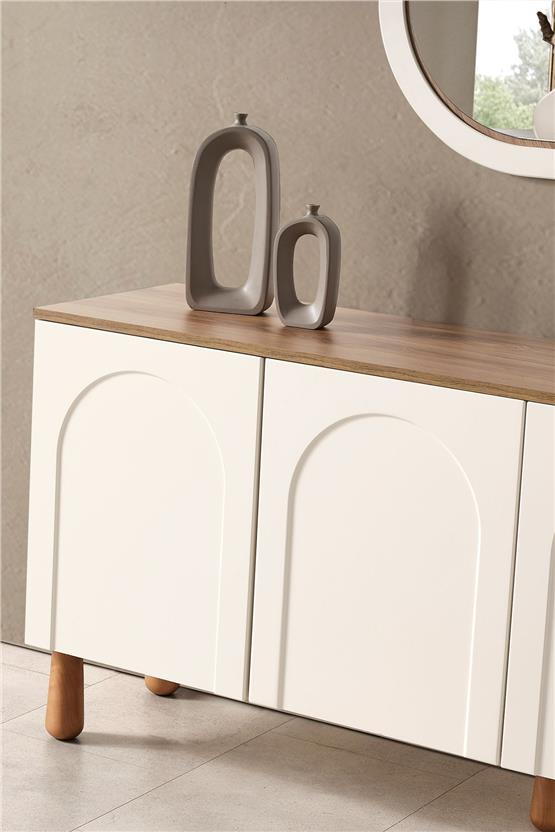 Eymense Modi Bohem Aynalı Konsol Krem