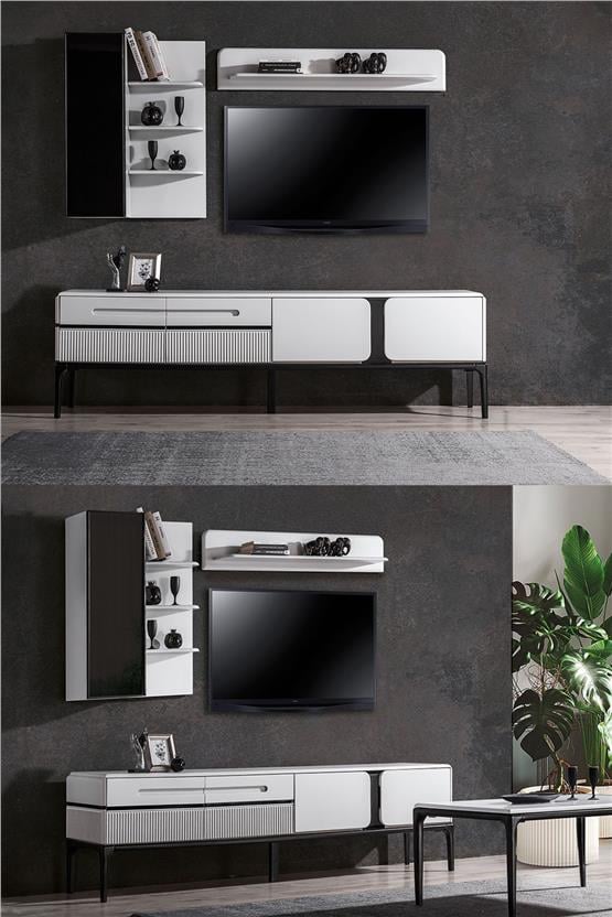 Eymense Nirvana Tv Ünitesi Seti Beyaz