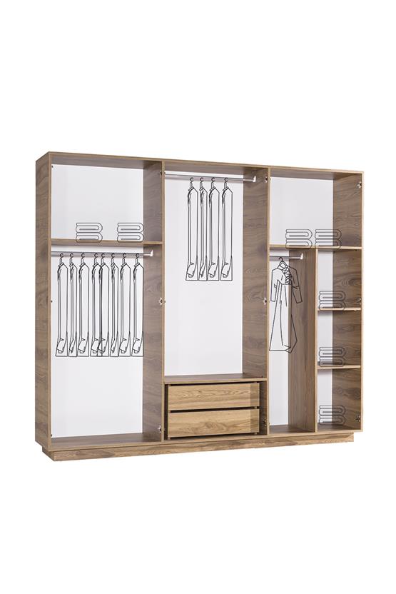 Eymense Nova 6 Kapaklı Gardırop Dolap