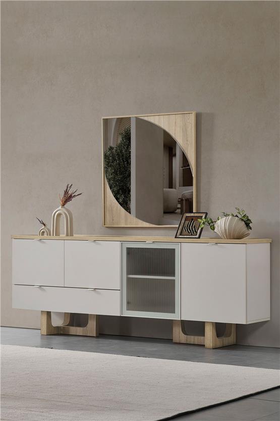 Eymense Palermo 4 Sandalyeli Yemek Odası Takımı Krem