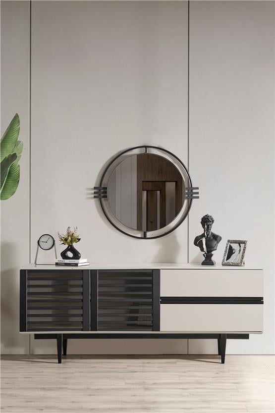 Eymense Pars Aynalı Konsol Antrasit