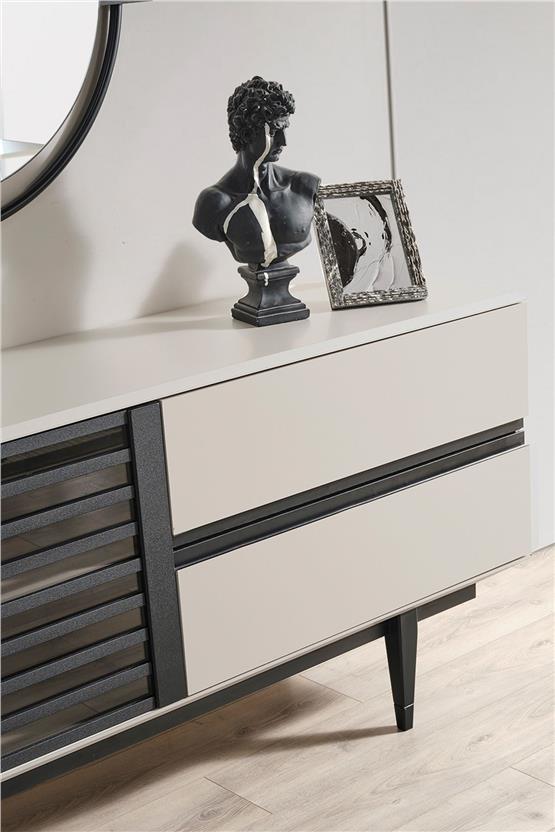 Eymense Pars Aynalı Konsol Antrasit