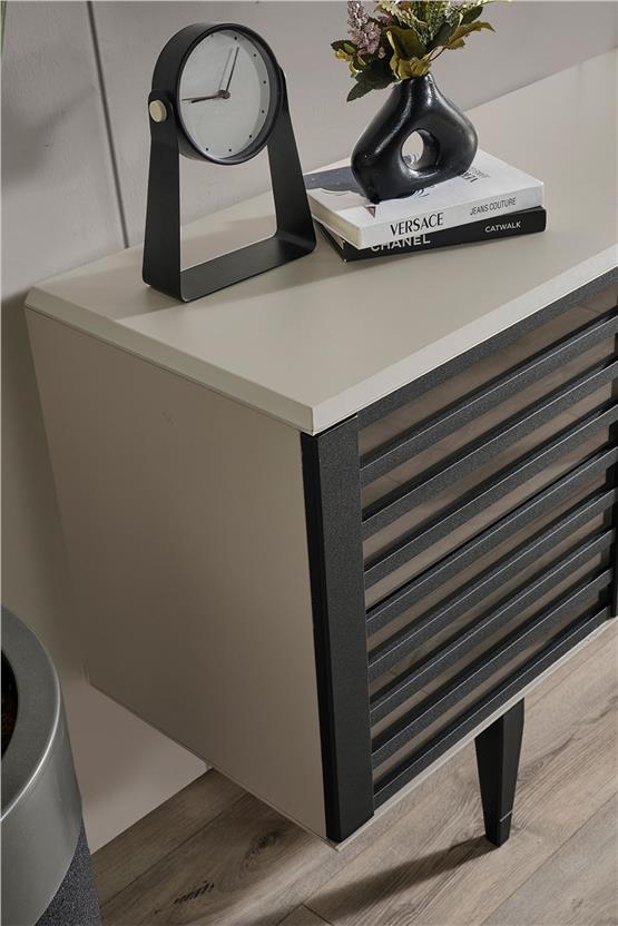 Eymense Pars Aynalı Konsol Antrasit