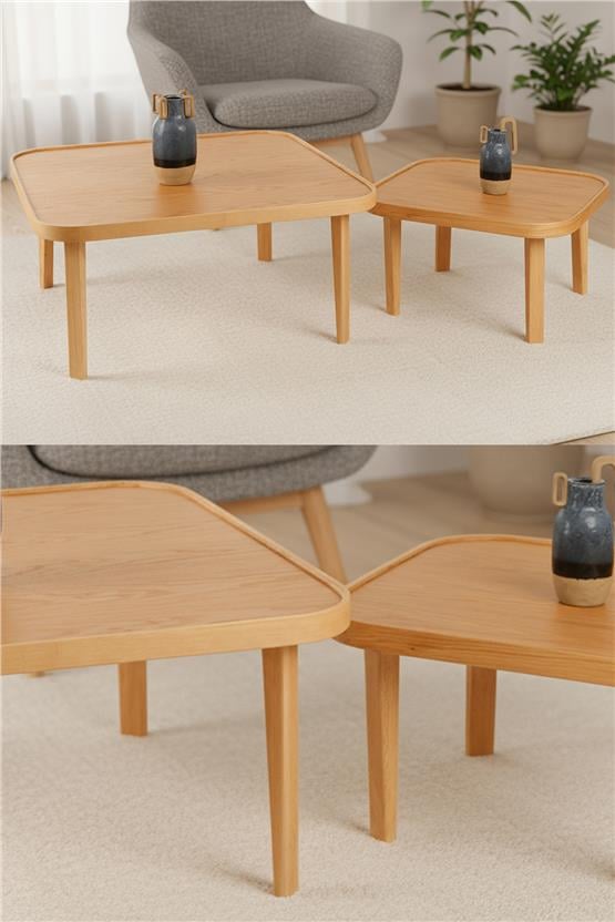 Eymense Pera Orta Sehpa İkili Set Ceviz