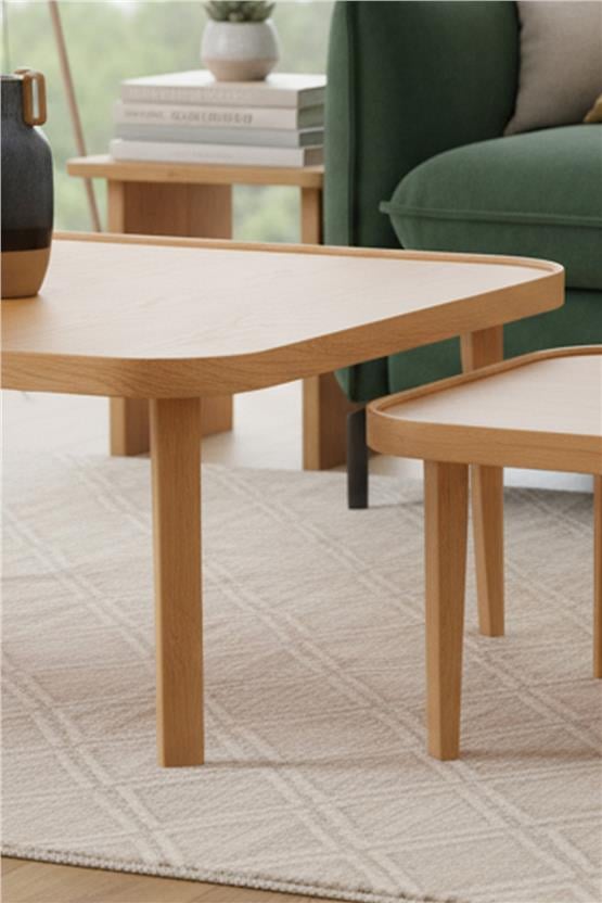 Eymense Pera Orta Sehpa İkili Set Ceviz