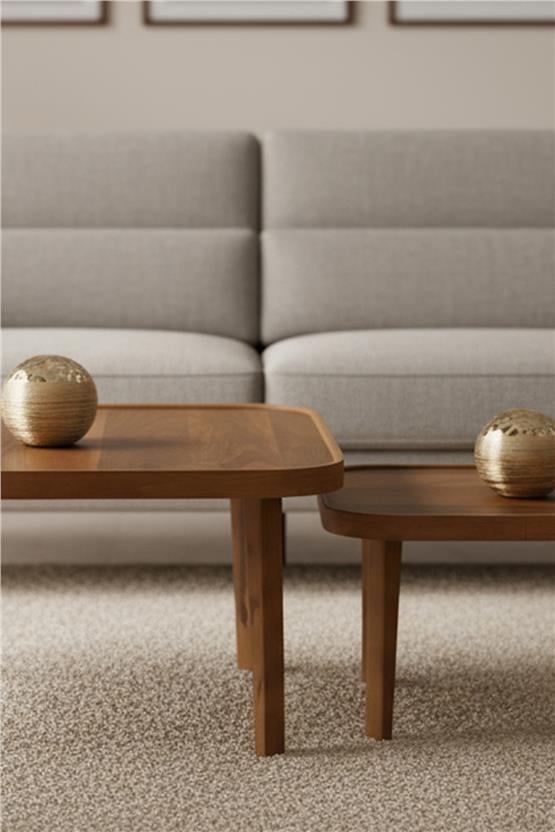 Eymense Pera Orta Sehpa İkili Set Meşe