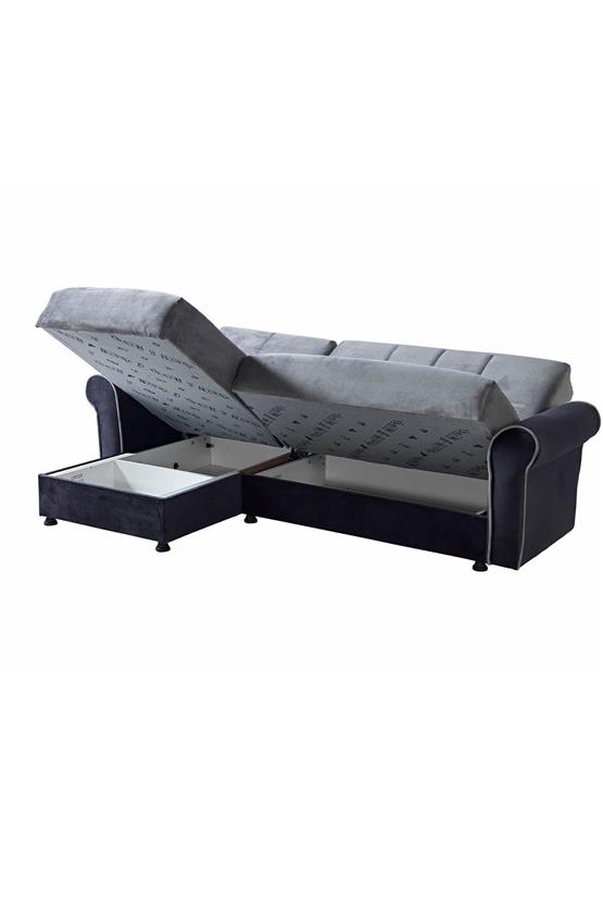 Eymense Petek Çekyatlı Yataklı Köşe Koltuk Takımı Çift Renk