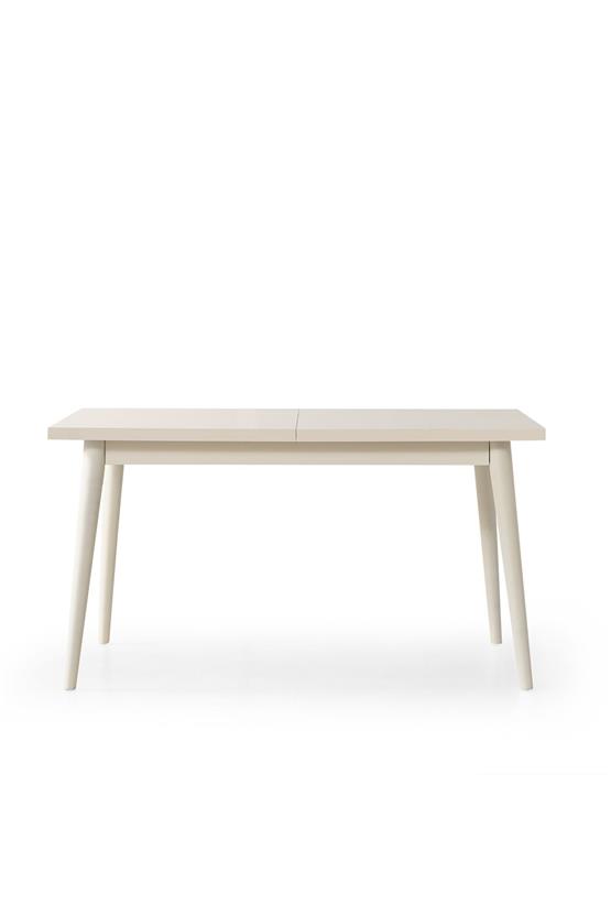 Eymense Petek Modern 4 Sandalyeli Açılır Masalı Yemek Masası Takımı Krem
