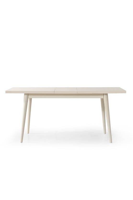 Eymense Petek Modern 4 Sandalyeli Açılır Masalı Yemek Odası Takımı Krem