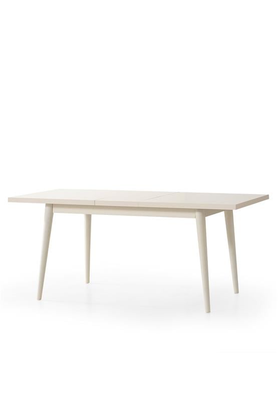Eymense Petek Modern 4 Sandalyeli Açılır Masalı Yemek Masası Takımı Krem