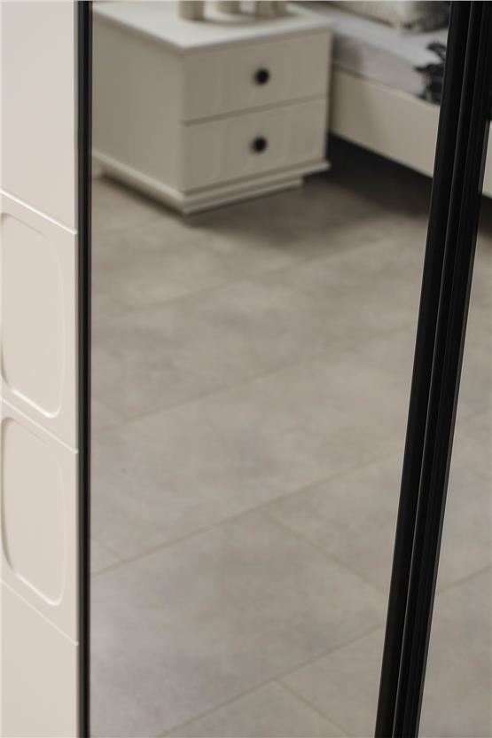 Eymense Petek Modern 6 Kapaklı Gardırop Dolap Krem