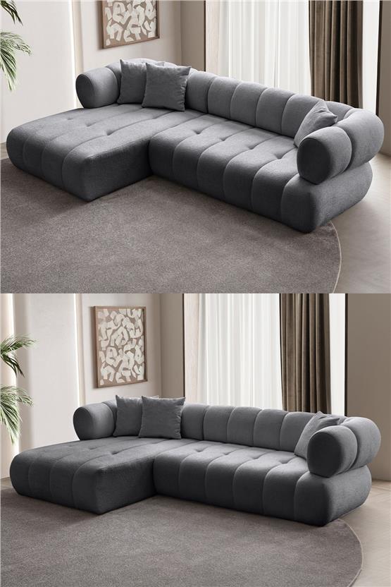 Eymense Petra Modern Köşe Koltuk Takımı Antrasit