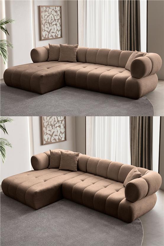 Eymense Petra Modern Köşe Koltuk Takımı Vizon