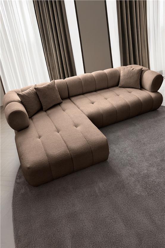 Eymense Petra Modern Köşe Koltuk Takımı Vizon