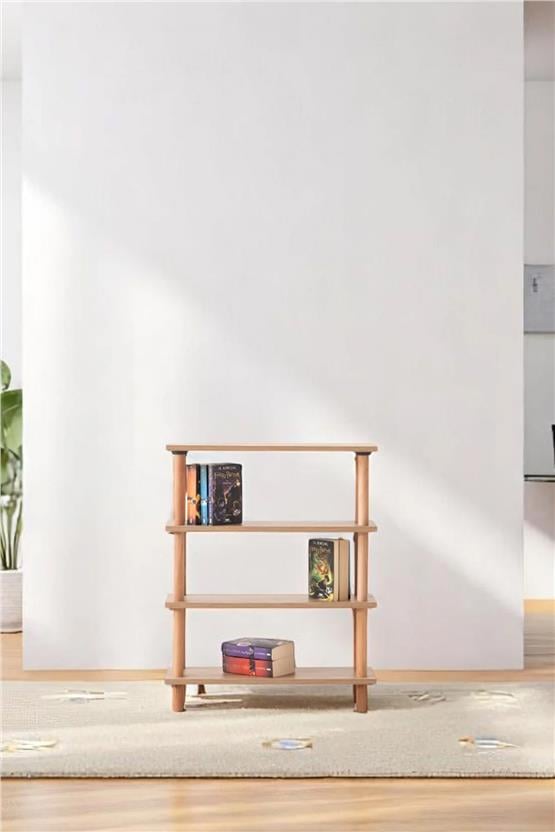 Eymense Pia 4 Raflı Kitaplık Çok Amaçlı Dolap Ceviz