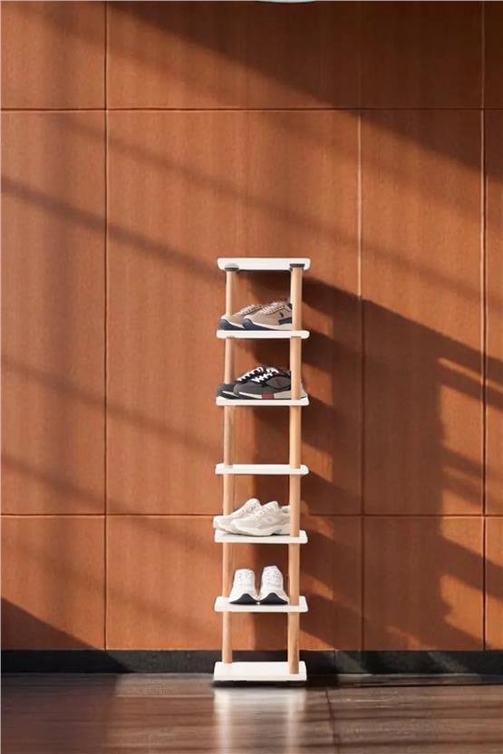 Eymense Pia 7 Raflı Kitaplık Çok Amaçlı Dolap Beyaz