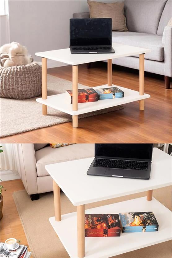 Eymense Pia Orta Sehpa Beyaz