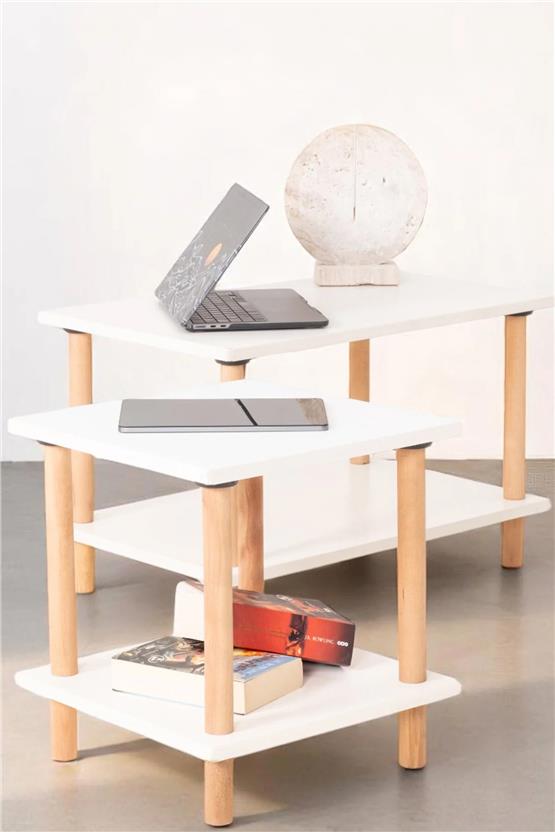 Eymense Pia Sehpa Seti Beyaz