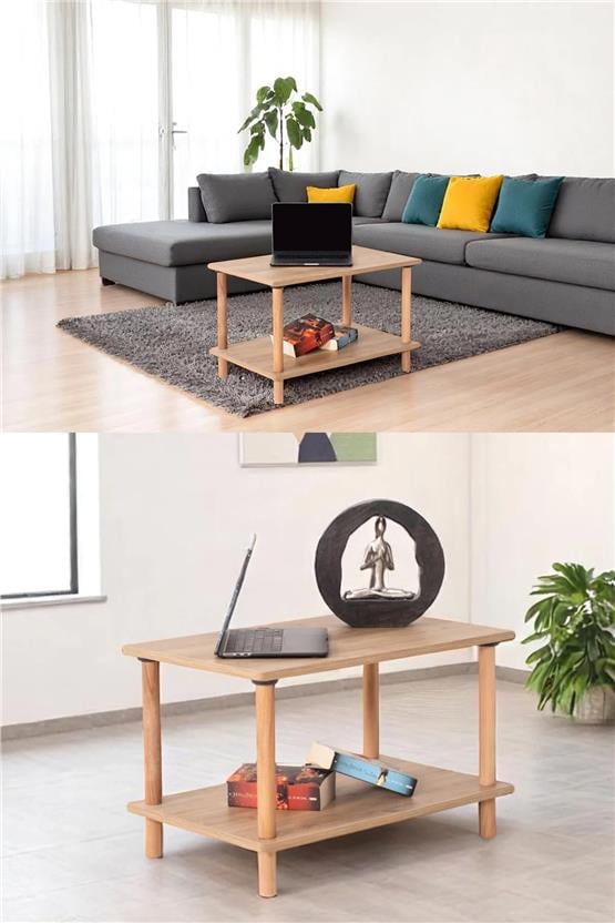 Eymense Pia Sehpa Seti Ceviz