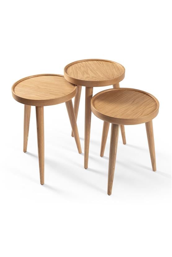 Eymense Polen Meşe Zigon Sehpa Meşe