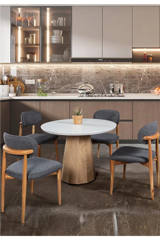 Eymense Rando 4 Sandalyeli Mutfak Masa Takımı