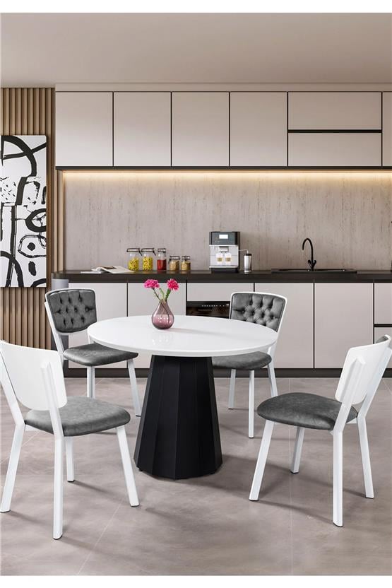 Eymense Raven 4 Sandalyeli Mutfak Masa Takımı