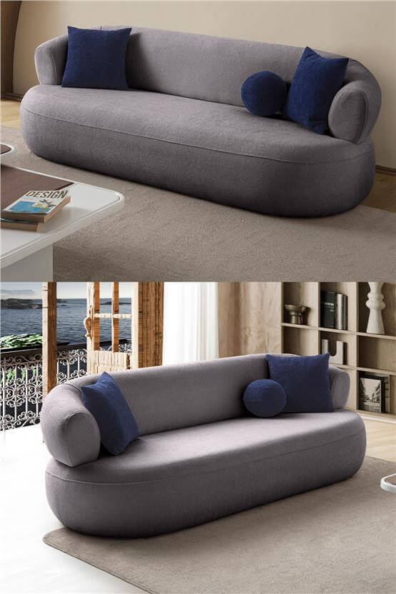 Eymense Roma Koltuk Takımı 3+1 Koyu Gri