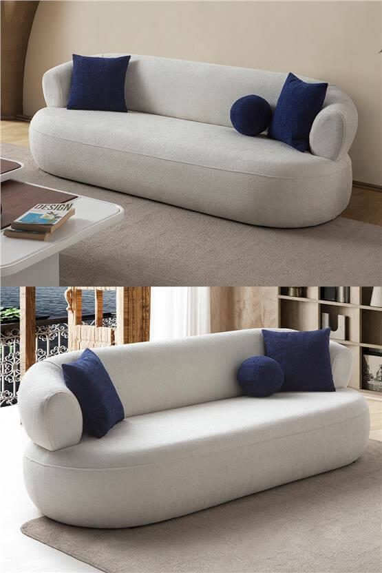 Eymense Roma Koltuk Takımı 3+3+1 Beyaz