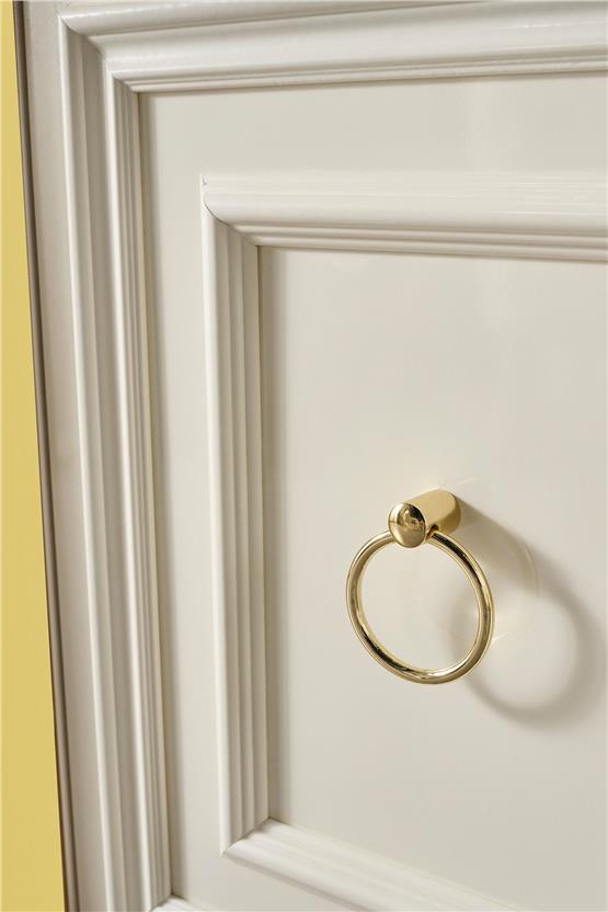 Eymense Rosa Gold Modern Konsol Beyaz