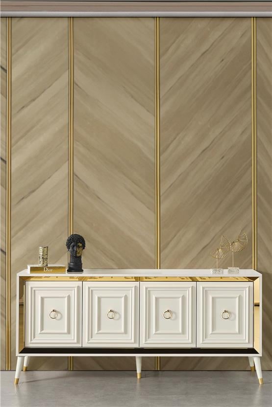 Eymense Rosa Gold Modern Konsol Beyaz