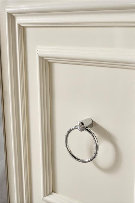 Eymense Rosa Silver Modern Konsol Beyaz