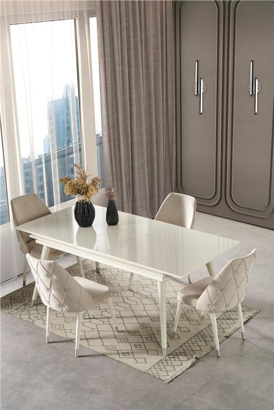 Eymense Rosa Yemek Masa Takımı Silver